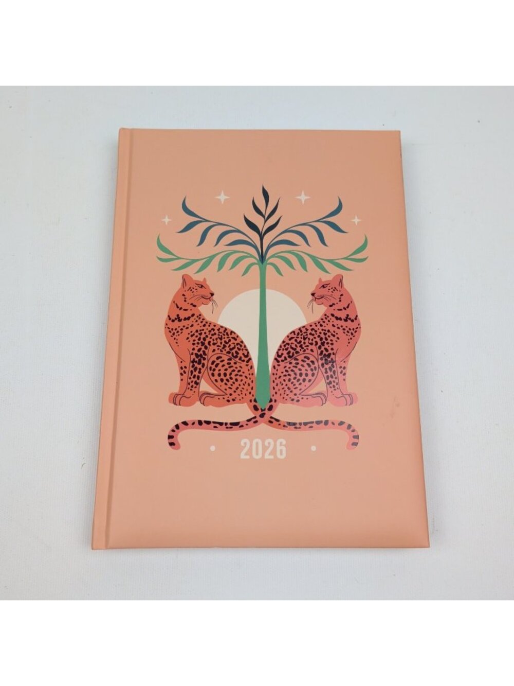 Pierre Belvedere 2026 Agenda Orange Leopard Boho Whimsical Groovy Art Deco
